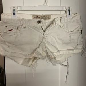 Hollister white denim shorts size 0